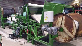 SpaFo-Demonstrator: Maschine zur Vorbereitung der Kunststoff-Folien für das Recycling (Foto: Geyer/ATB)