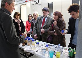 Dr. Joachim Venus, ATB (left) talking with Prof. Remaud-Simeon, INSA, Toulouse (2nd from the right) (photo: ATB)
