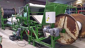 SpaFo demonstrator: Machine for preparing the plastic films for recycling (Photo: Geyer/ATB)