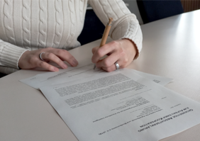 Prof Barbara Sturm signs the Memorandum of Understanding. (Photo: ATB)