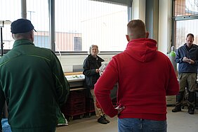 Talk and discussion in a standing circle