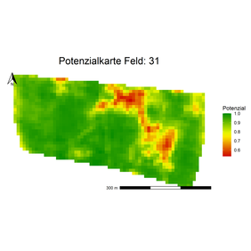 Ertragspotenzialkarte Schlag 31 (Nachweis: ATB)