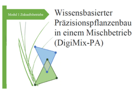 Grafik mit Gras, Flächen und Titel